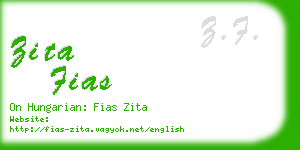 zita fias business card